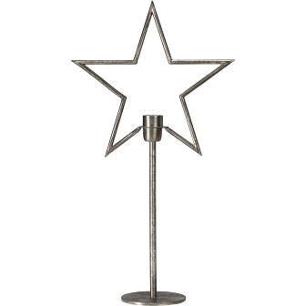 Lampa świąteczna gwiazda Tindra antyczne srebro